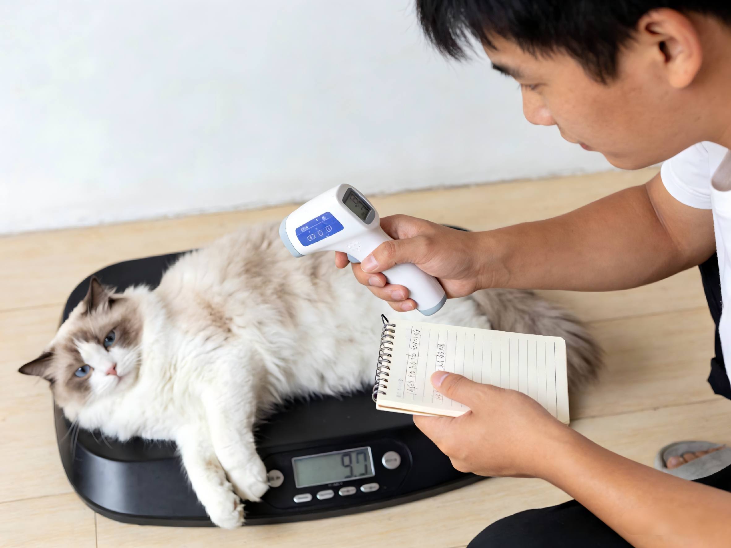 Monitoring Your Cat's Daily Temperature and Weight